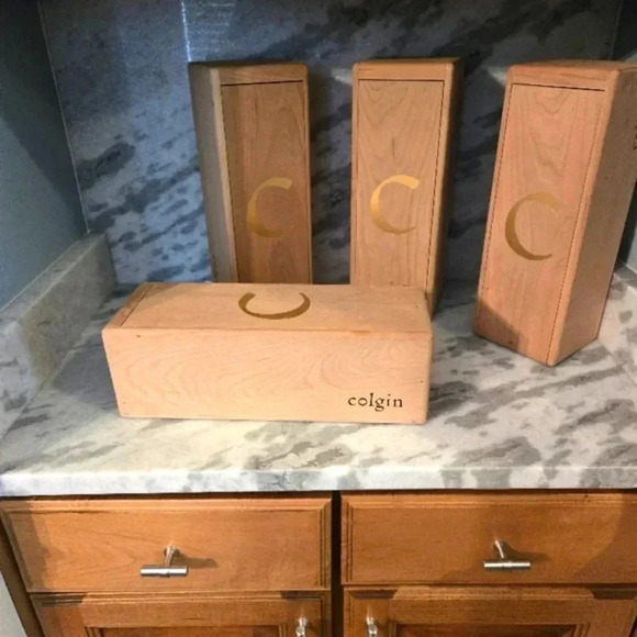 Wooden Boxes with Gold Crescent Moon Design - Picture 2 of 4